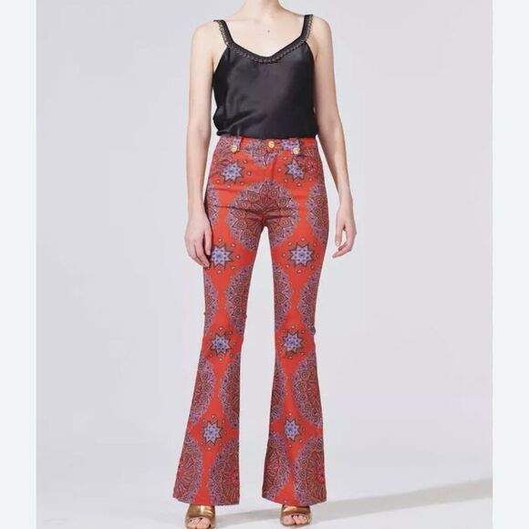 Hailey Menzies 70’s Boho Flare Pants - Picture 1 of 6